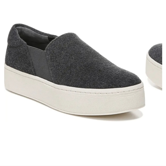 Vince Shoes - Vince Warren Platform Sneaker Charcoal Slip-on Shoes Womens Size 7
